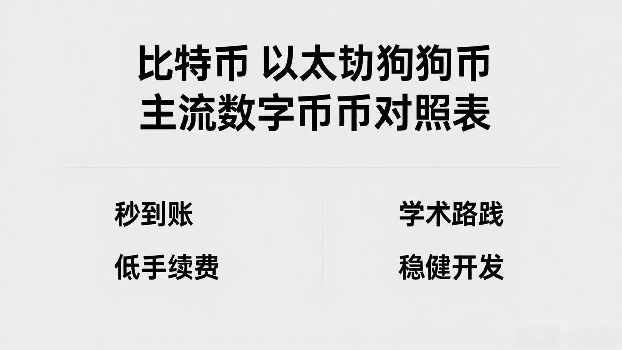 数字货币入门币种对照表_不同类型数字货币特点_各种数字货币对照表
