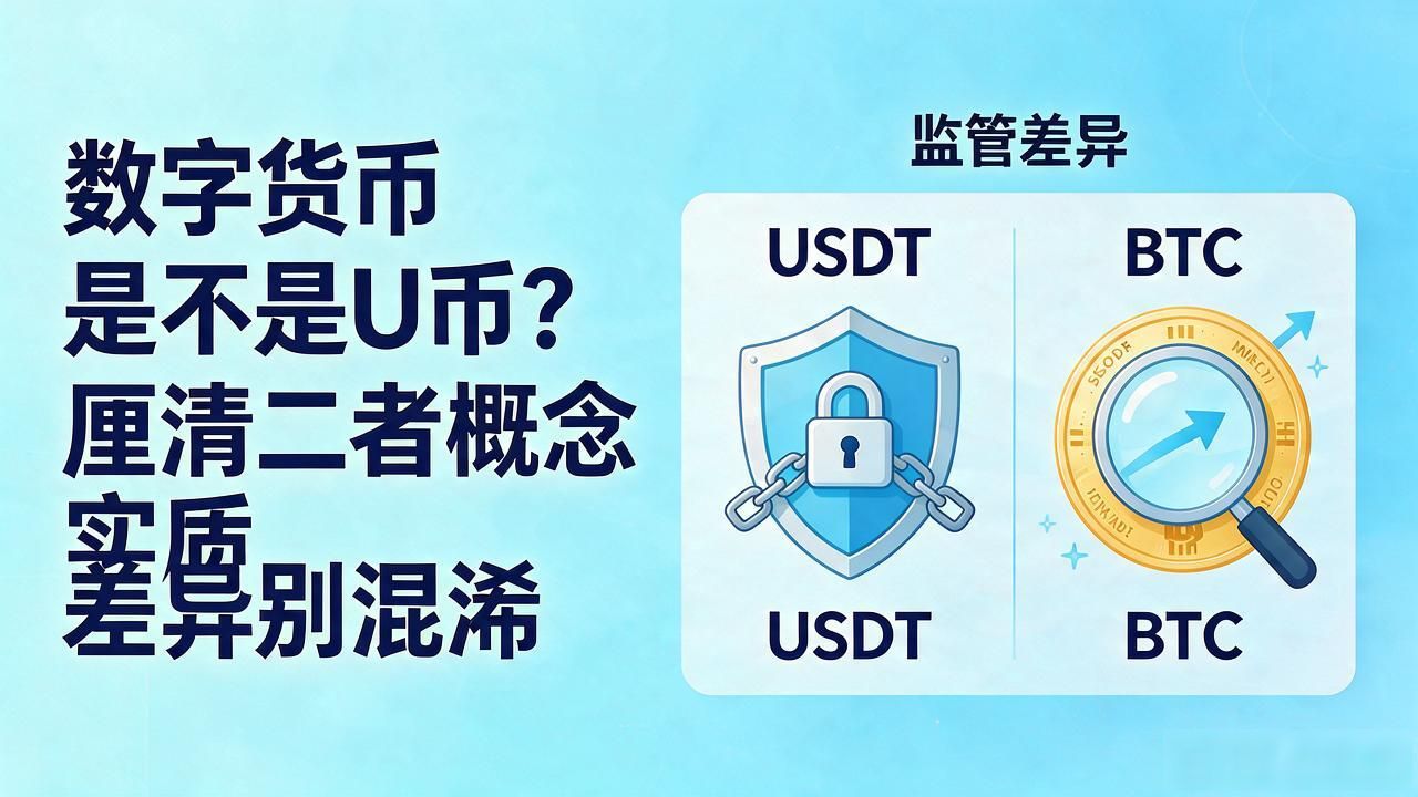 U币和数字货币的区别 稳定币与原生数字货币监管差异 投资者如何区分数字资产属性_数字货币是u币吗