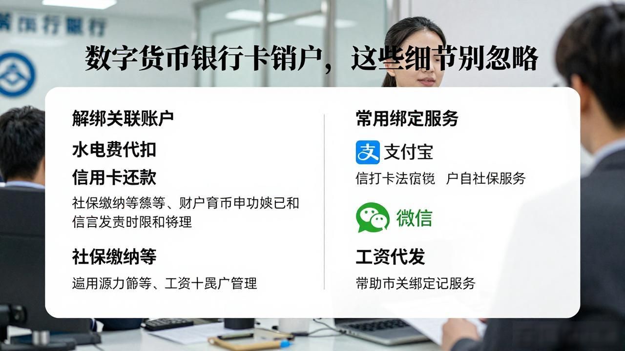 数字货币银行卡销户_清空余额解绑关联账户_数字货币银行卡销户流程