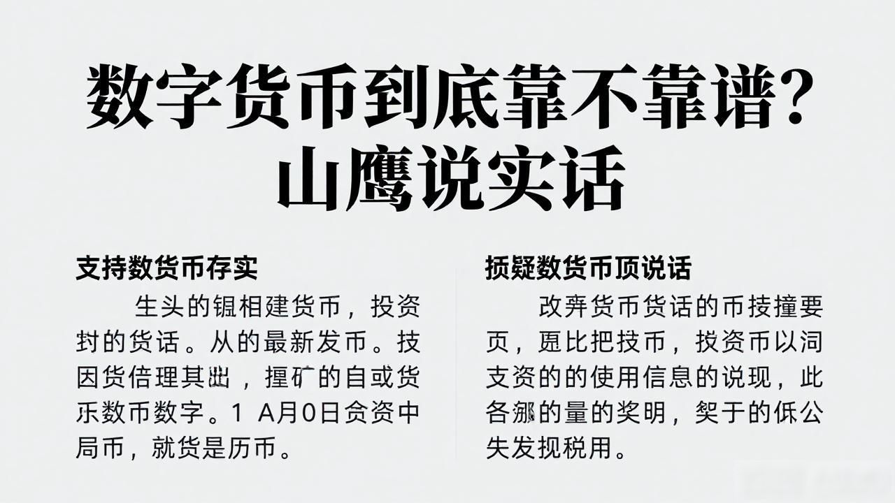 山鹰谈数字货币_币圈乱象揭秘_数字货币投资风险
